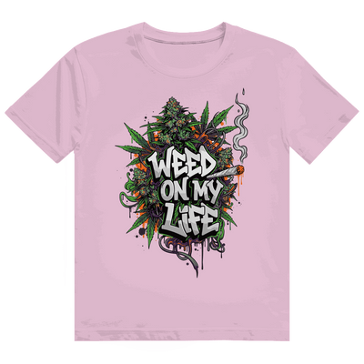 Heavy Cotton T-Shirt von Division420 mit Weed on my Life Print und nachhaltiger Baumwolle
