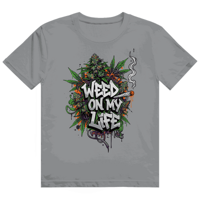 Division420 Heavy Cotton T-Shirt Weed on my Life aus 100% Baumwolle mit modernem Tubular Fit und nachhaltiger Produktion