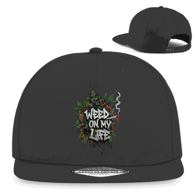 Division420 Snapback Cap Weed on my Life aus Baumwoll-Twill mit flachem Schirm und Snapback-Verschluss