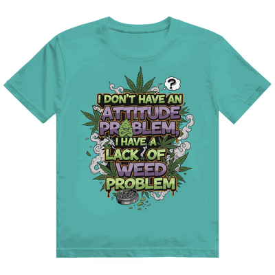 Division420 Heavy Cotton T-Shirt in Weiß mit "Weed Problem" Print und nachhaltiger Baumwolle