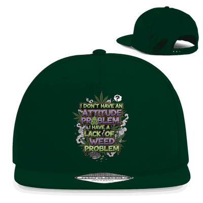 Snapback Rapper Cap mit Weed Problem Motiv, Division420 Streetwear Style aus Baumwoll-Twill