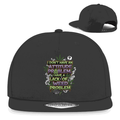 Division420 Snapback Rapper Cap mit Weed Problem Design, 5-Panel, Baumwoll-Twill, flachem Schirm und Snapback-Verschluss