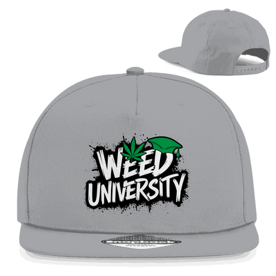 Division420 Snapback Rapper Cap Weed University mit flachem Schirm und Retro-Snapbackverschluss