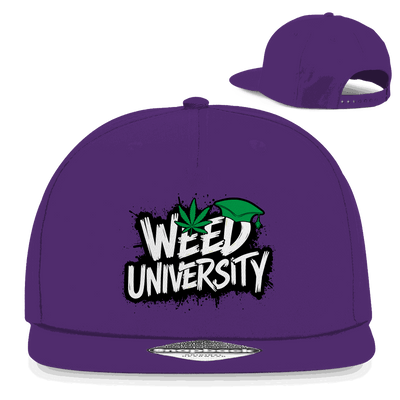 Division420 Snapback Rapper Cap im klassischen 5-Panel Design mit flachem Schirm und authentischem Weed University Logo