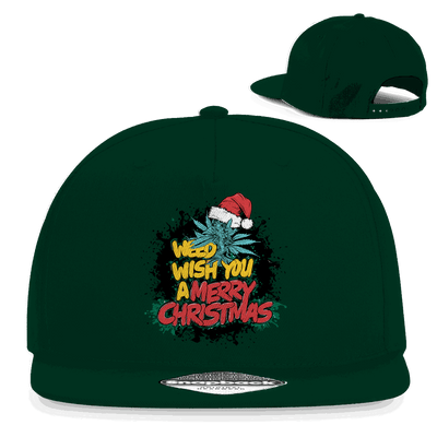 Division420 Snapback Cap mit Weed wish you Schriftzug, 5-Panel Baumwoll-Twill, flachem Schirm und Retro Snapback-Verschluss