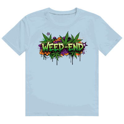 Division420 Heavy Cotton T-Shirt Weed-End mit hochwertiger Baumwolle und modernem Tubular Fit