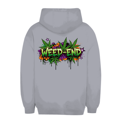 Unisex Oversize Hoodie in Grau mit Kapuze und Kängurutasche von Division420