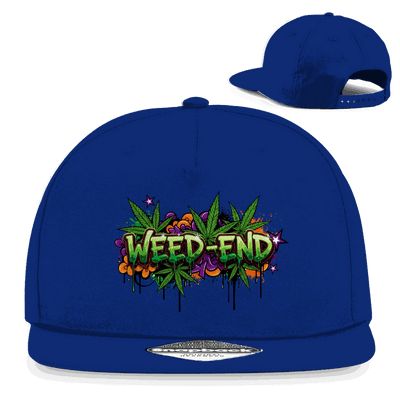 Division420 Snapback Rapper Cap Weed-End aus Baumwoll-Twill mit flachem Schirm und Snapback-Verschluss