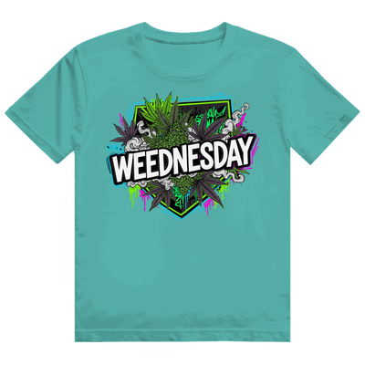 Division420 Heavy Cotton T-Shirt mit Weednesday Art Print und nachhaltiger Baumwolle