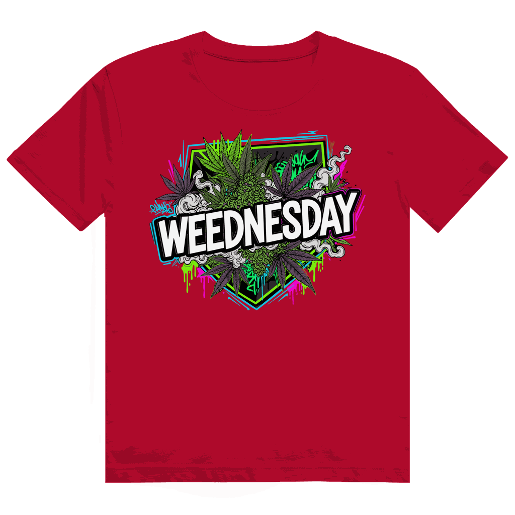 Größentabelle für Heavy Cotton T-Shirt von Division420 mit Weednesday Art Print