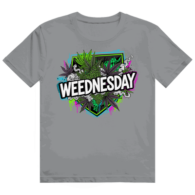 Heavy Cotton T-Shirt von Division420 mit Weednesday Art Print und nachhaltiger Baumwolle