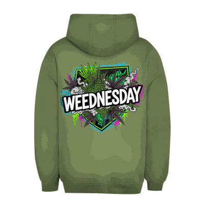 Unisex Oversize Hoodie mit Weednesday Art Print von Division420 in urbanem Stil