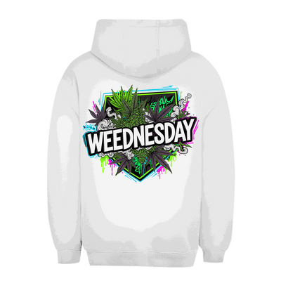 Unisex Oversize Hoodie mit Weednesday Art Print von Division420, urbaner Stil, entspannt und nachhaltig