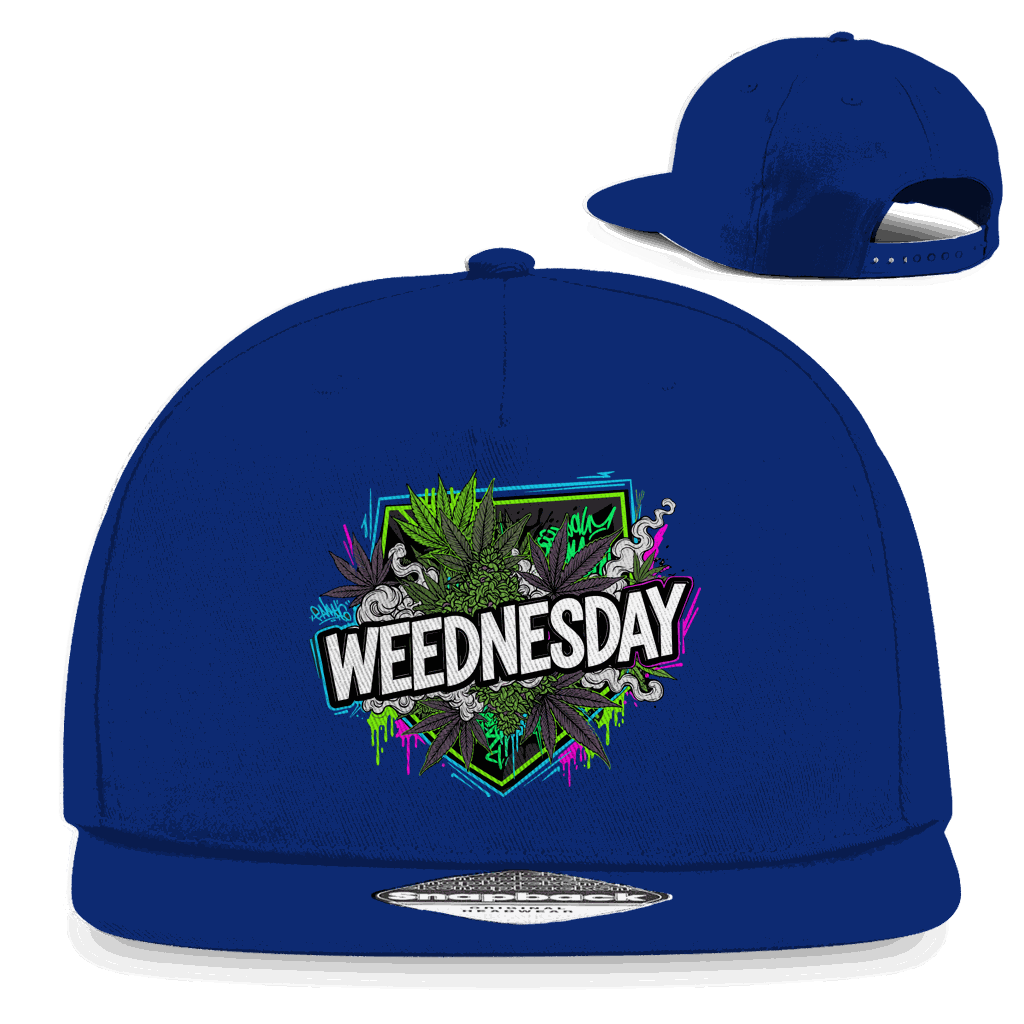 Snapback Cap von Division420 mit Weednesday Art Print, 5-Panel Design und verstellbarem Verschluss