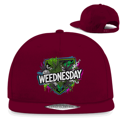 Division420 Snapback Cap mit Weednesday Art Print, 100% Baumwoll-Twill, urbaner Style und Retro-Snapbackverschluss