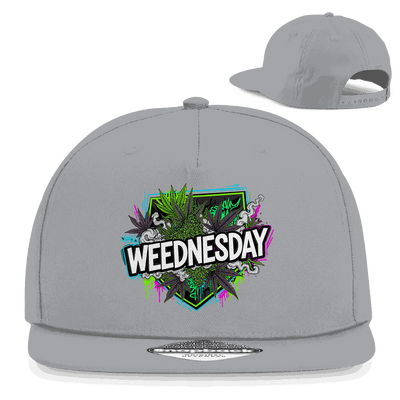 Stylische Snapback Cap aus Baumwoll-Twill mit Weednesday Art Print und Snapback-Verschluss
