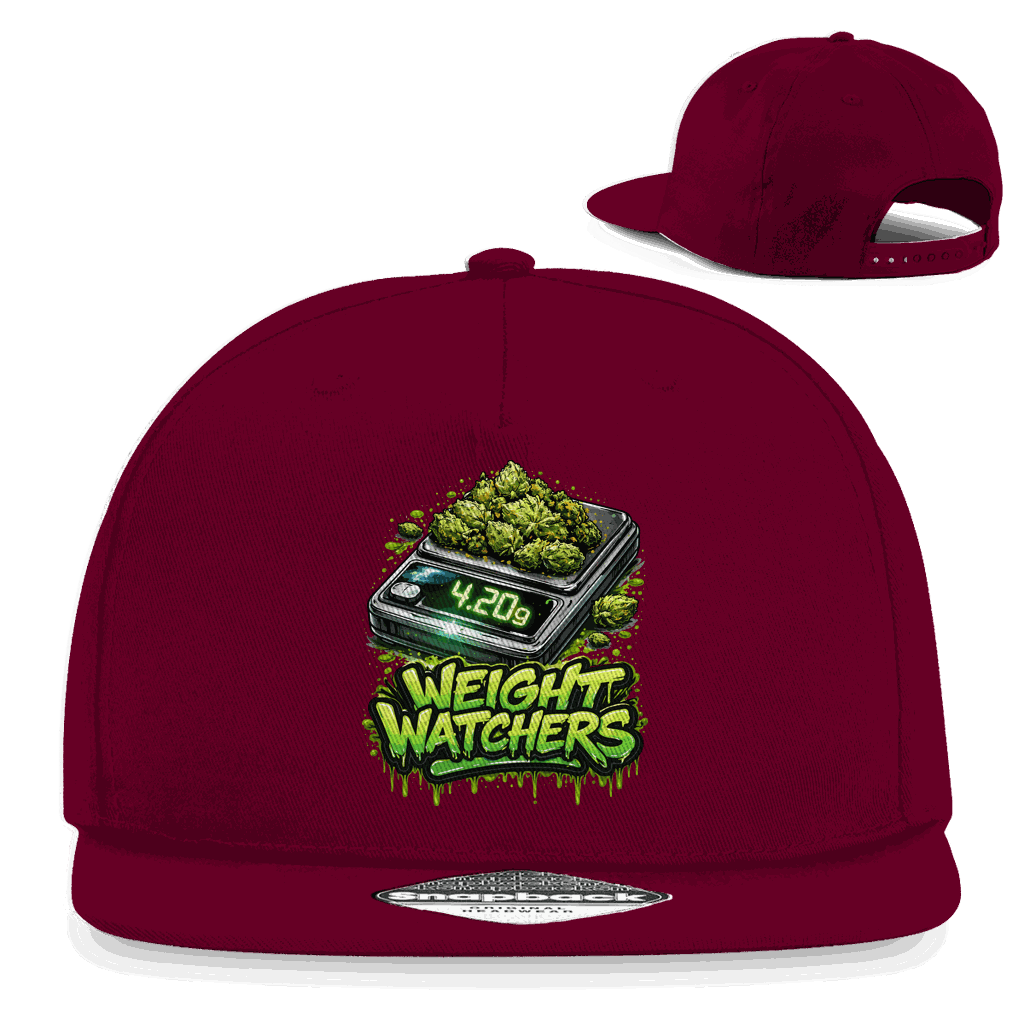 Division420 Snapback Cap Weight Watchers aus Baumwoll-Twill mit flachem Schirm und Retro-Snapbackverschluss