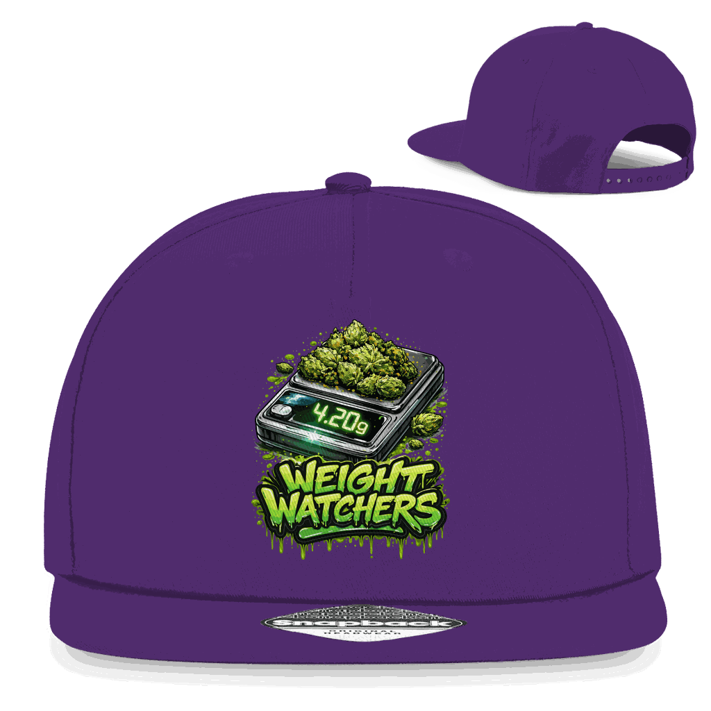 Division420 Snapback Cap Weight Watchers aus Baumwoll-Twill mit Retro Snapback und flachem Schirm