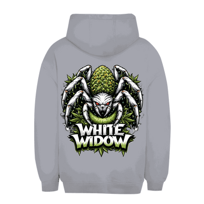 Weißer Unisex Oversize Hoodie von Division420 mit Kängurutasche und Kapuze