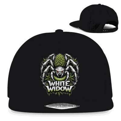 Weißes Division420 Snapback Cap White Widow mit flachem Schirm und Retro-Snapback-Verschluss