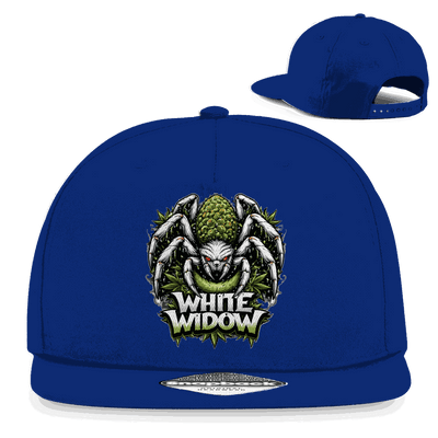 Weißes Division420 Snapback Cap White Widow aus Baumwoll-Twill mit flachem Schirm und Retro-Snapback-Verschluss