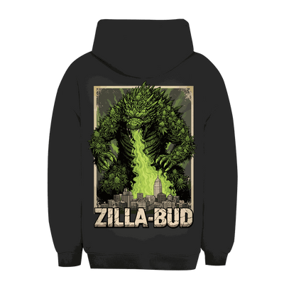 Unisex Oversize Hoodie Zilla-Bud von Division420 in urbanem Stil mit Kapuze und Kängurutasche