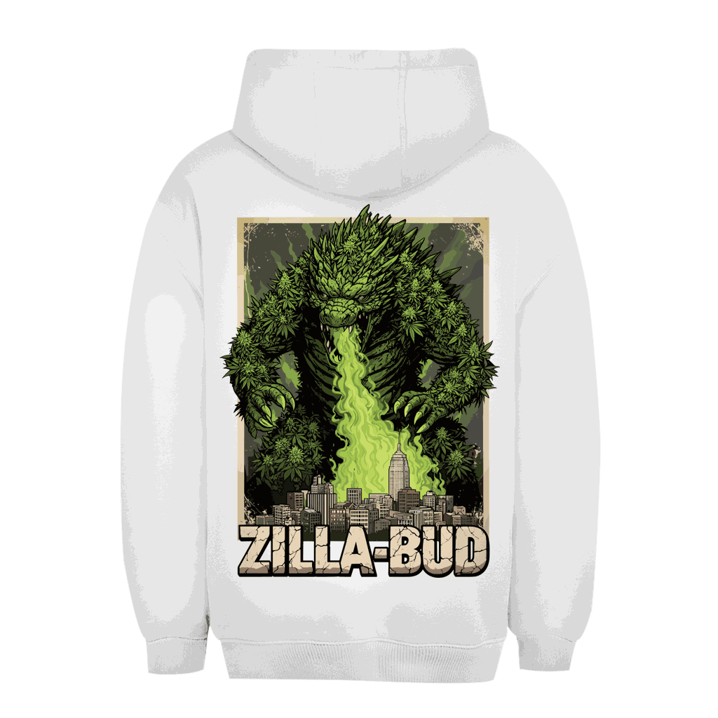 Unisex Oversize Hoodie Zilla-Bud von Division420 in Urban Style mit Kapuze und Kängurutasche