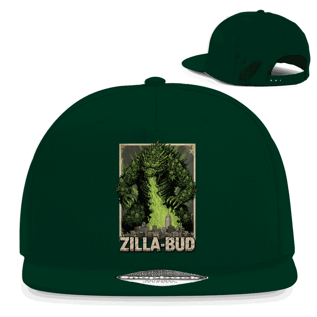 Division420 Snapback Cap Zilla-Bud aus Baumwoll-Twill mit flachem Schirm und Retro-Snapbackverschluss