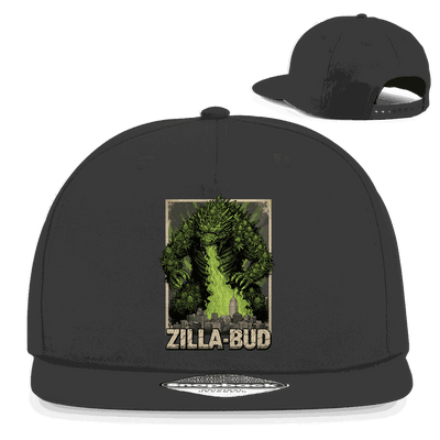 Snapback Cap Zilla-Bud aus Baumwoll-Twill mit flachem Schirm und Retro-Snapbackverschluss