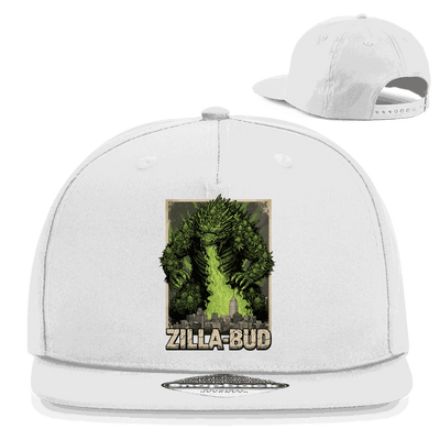 Division420 Snapback Cap Zilla-Bud aus Baumwoll-Twill mit flachem Schirm und Retro-Snapback-Verschluss