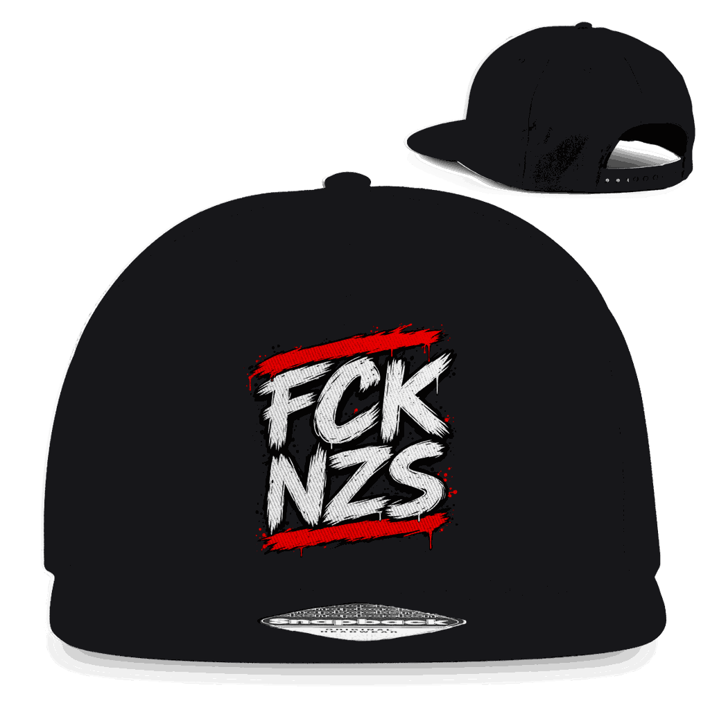 Snapback Rapper Cap - FCK NZS BWR | Division420®