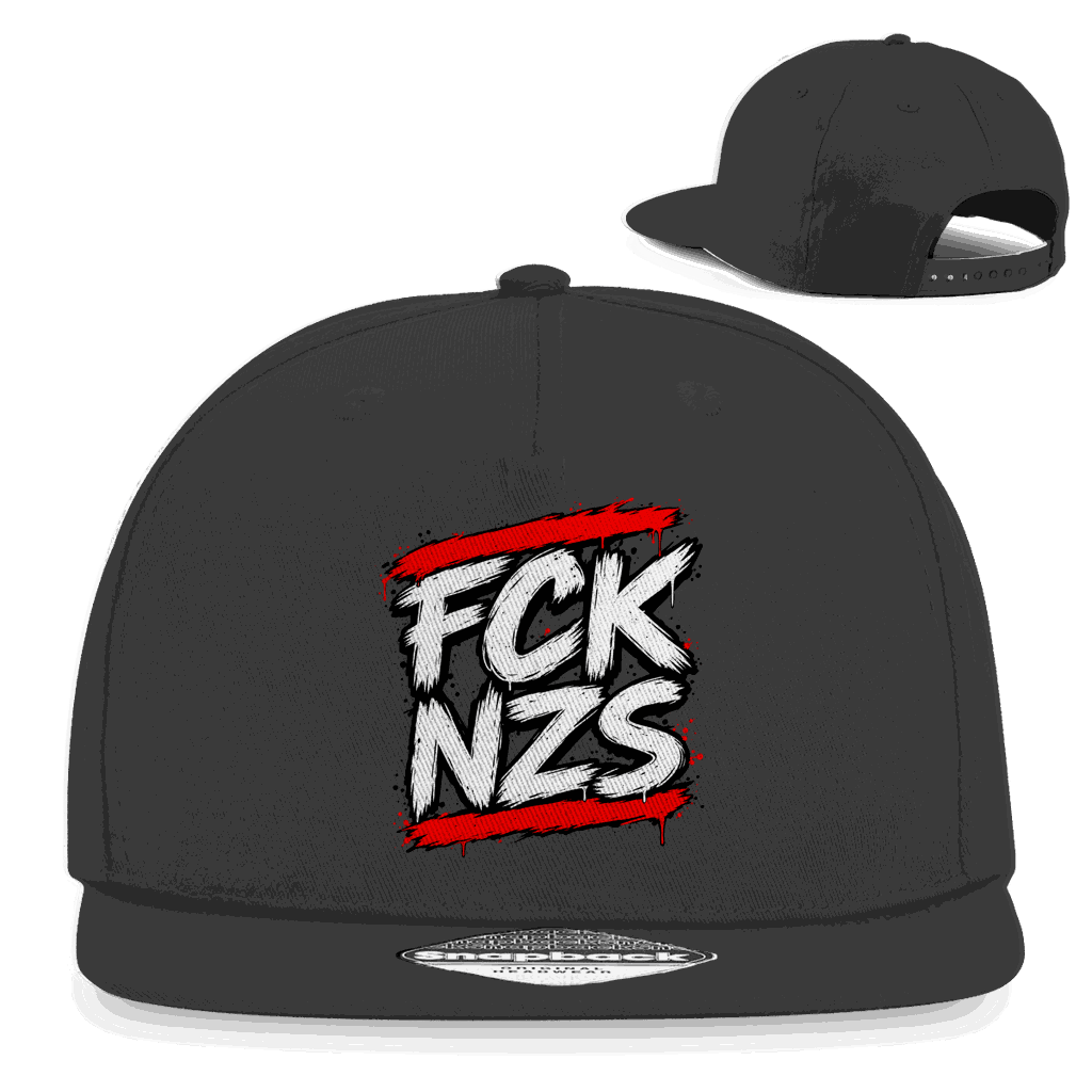 Snapback Rapper Cap - FCK NZS BWR | Division420®