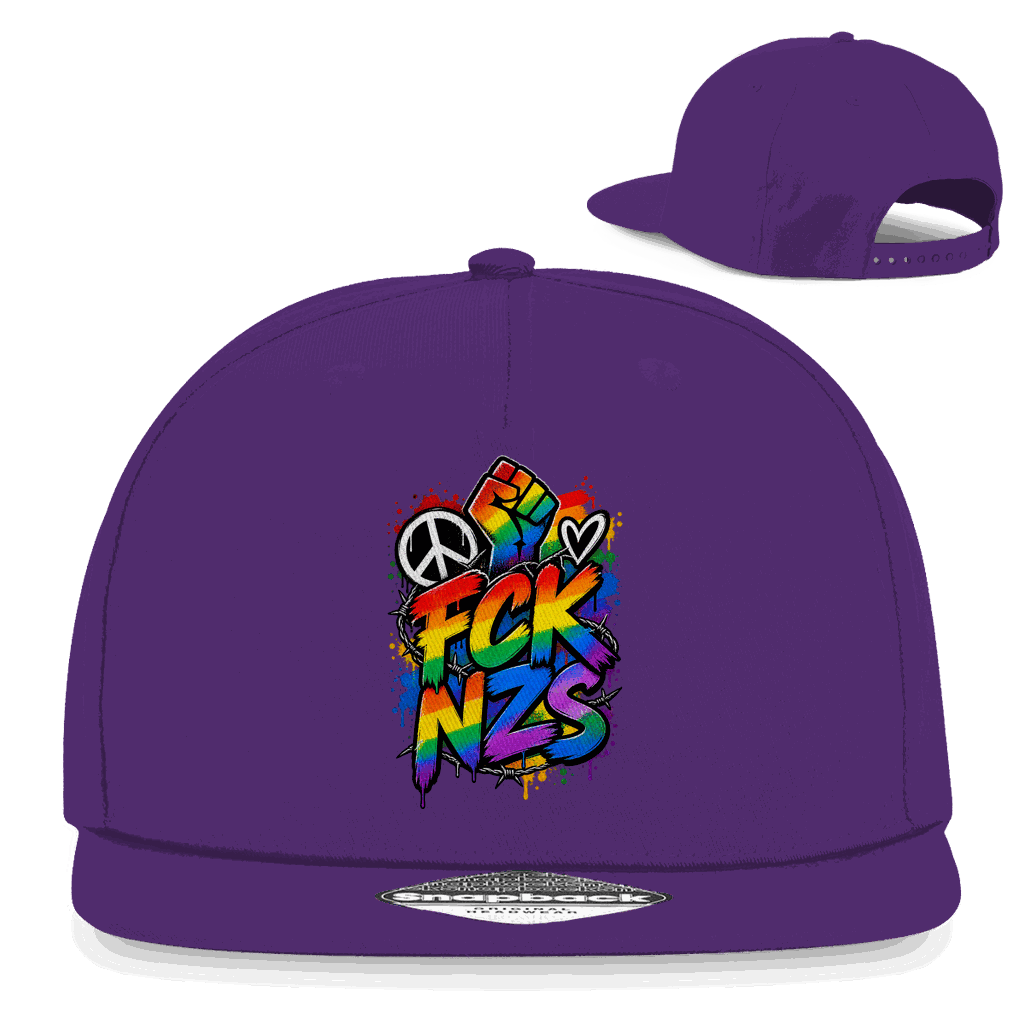 Snapback Rapper Cap - FCK NZS Art Print | Division420®