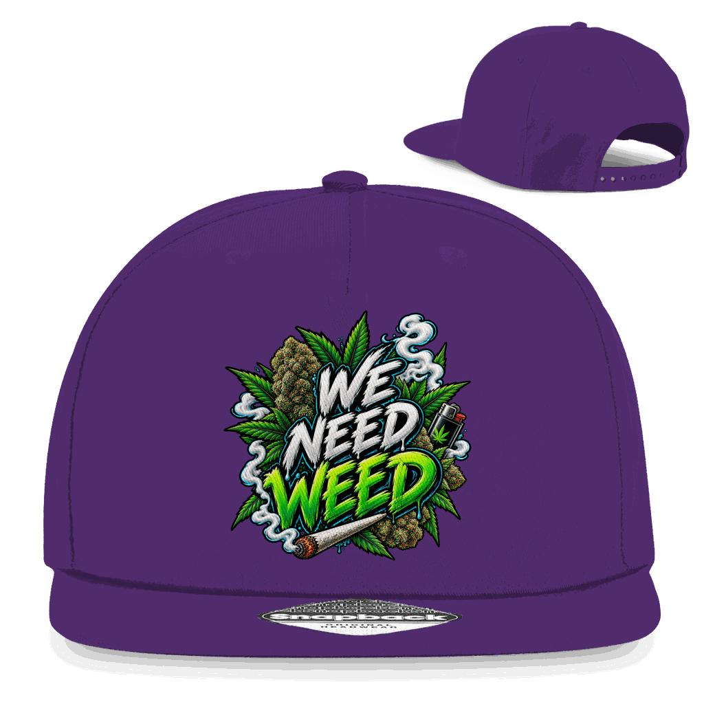 Snapback Rapper Cap - We need Weed | Division420®