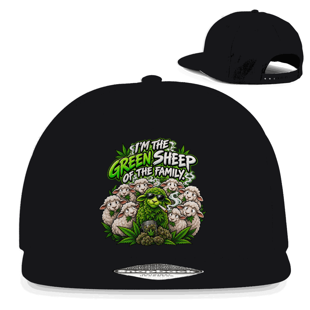 Snapback Rapper Cap - Im the green Sheep | Division420®