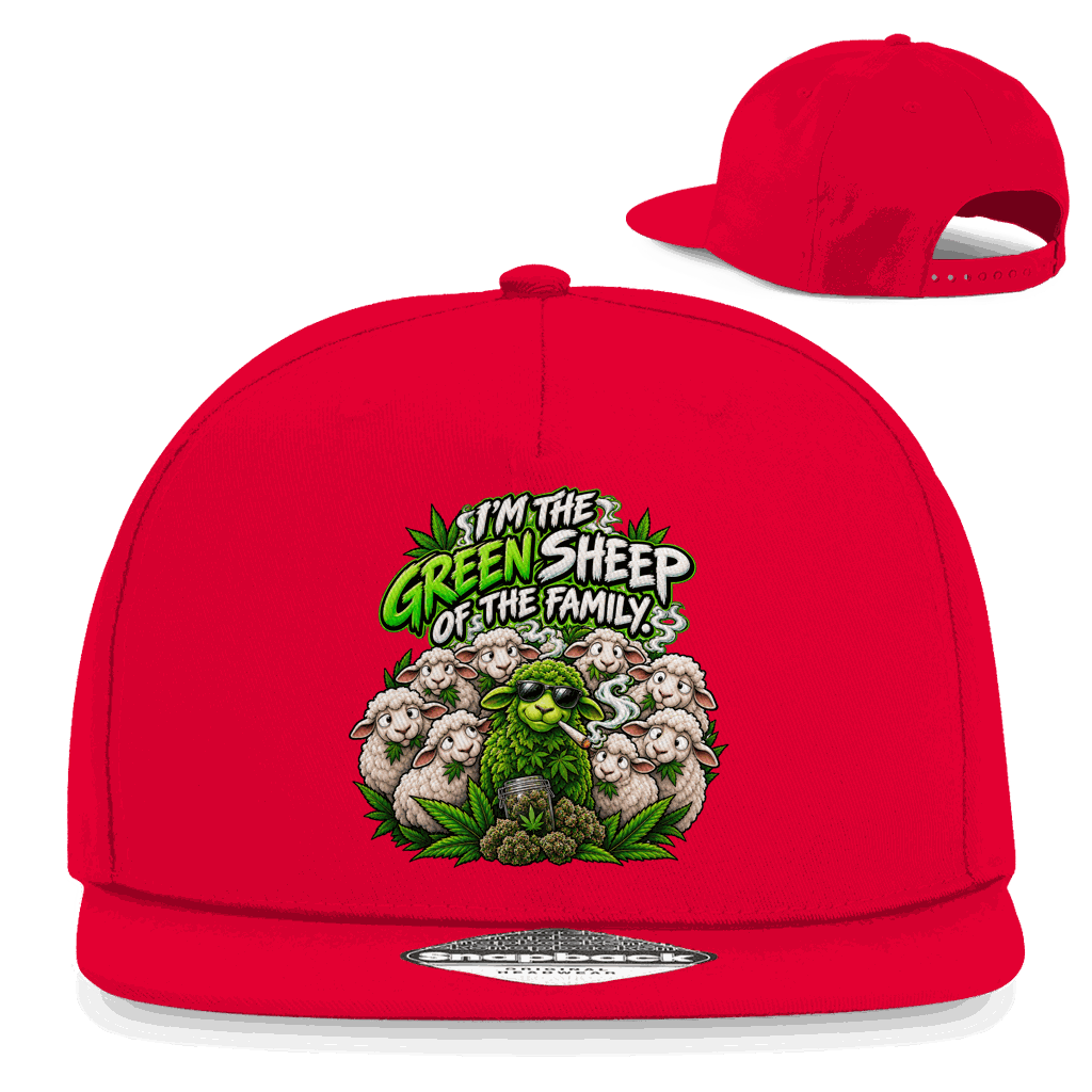 Snapback Rapper Cap - Im the green Sheep | Division420®