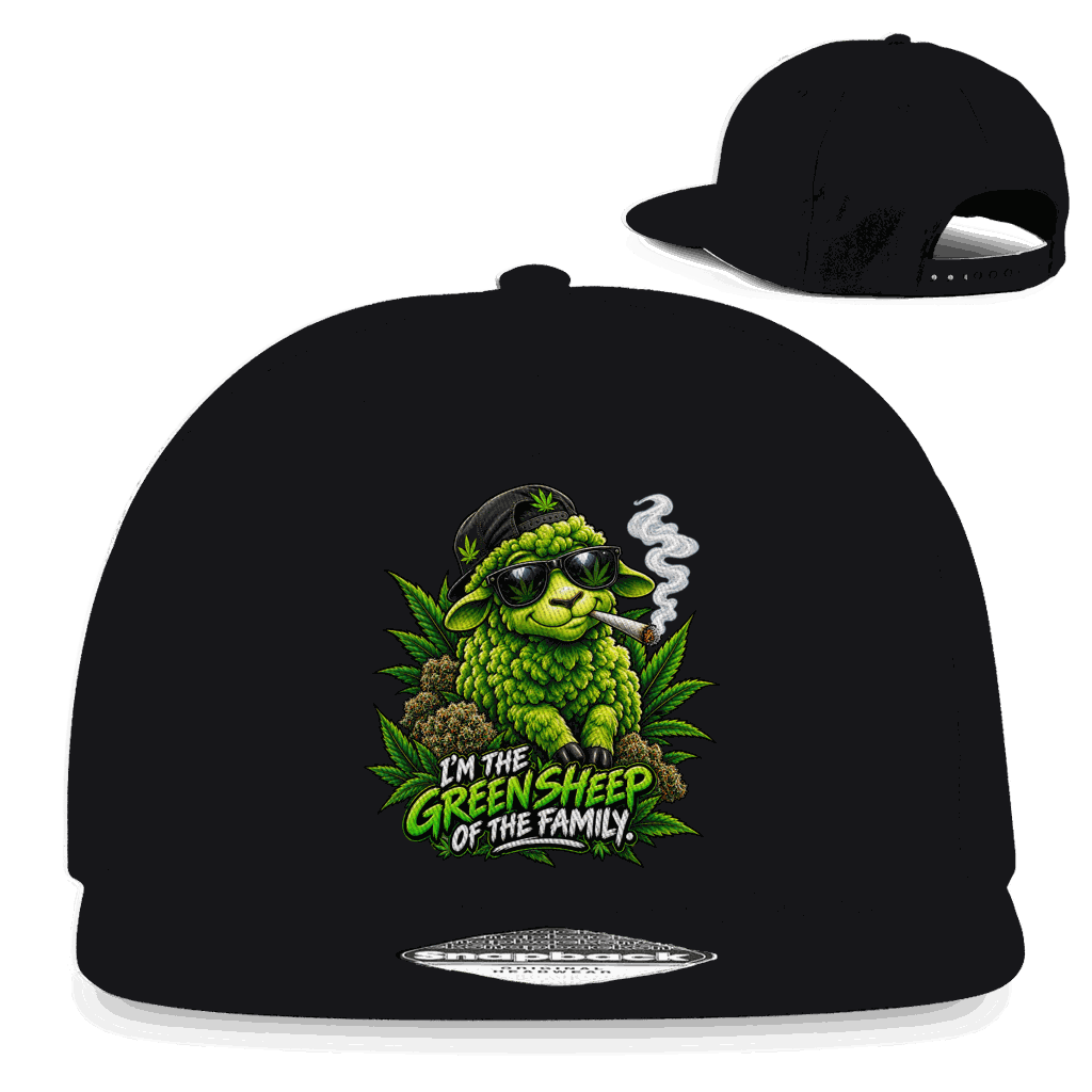 Snapback Rapper Cap - Green Sheep | Division420®