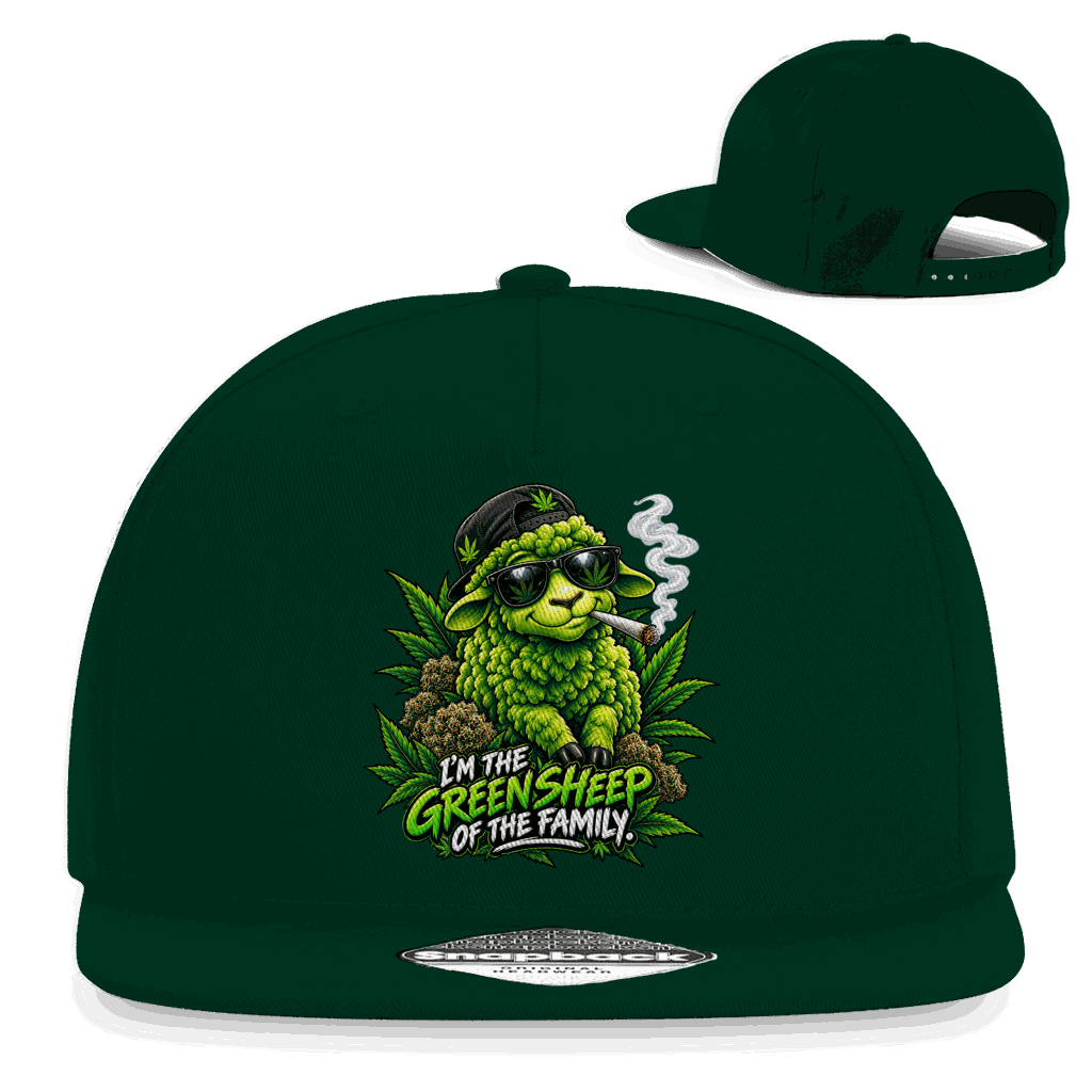 Snapback Rapper Cap - Green Sheep | Division420®
