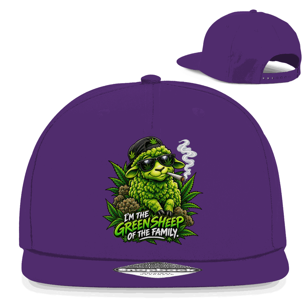 Snapback Rapper Cap - Green Sheep | Division420®