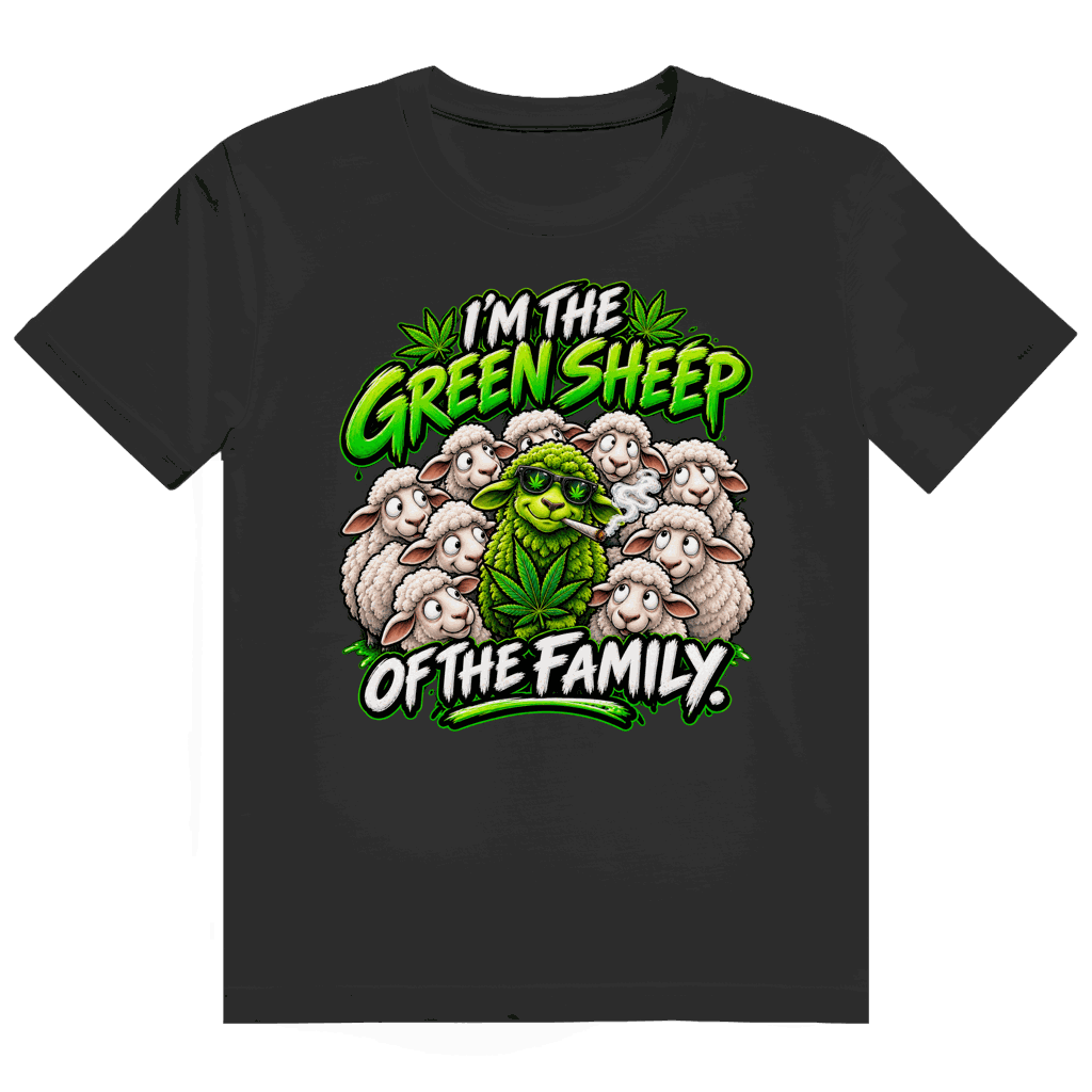 Heavy Cotton T-Shirt - Green Sheep of the Family | Division420®