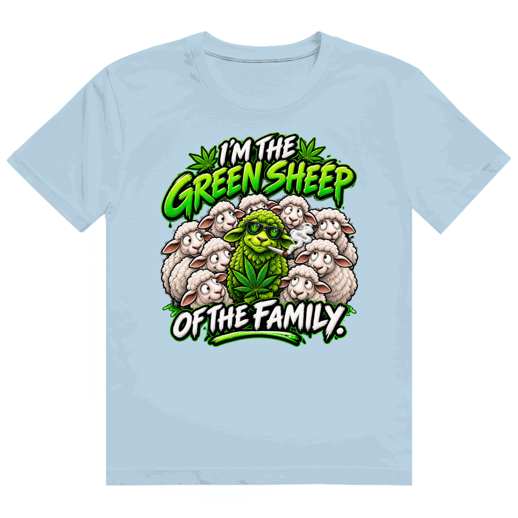 Heavy Cotton T-Shirt - Green Sheep of the Family | Division420®