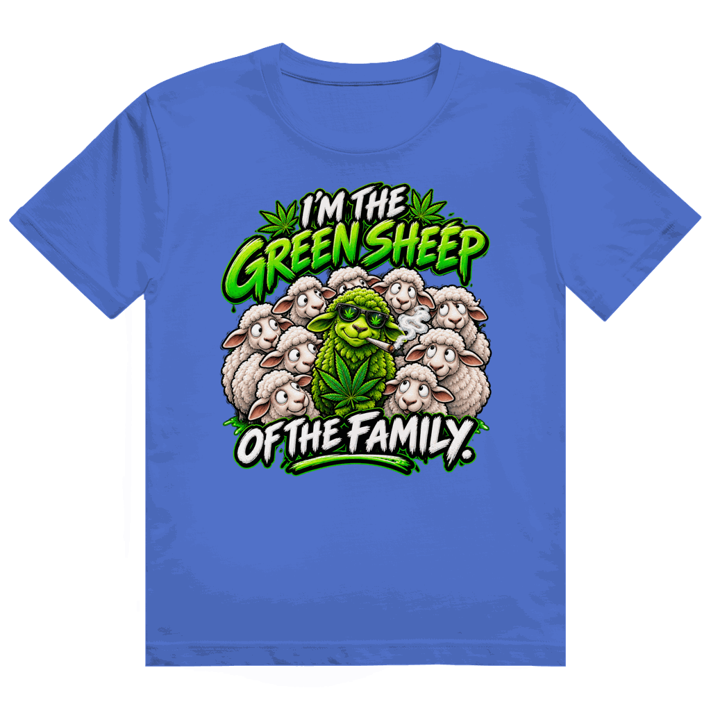Heavy Cotton T-Shirt - Green Sheep of the Family | Division420®