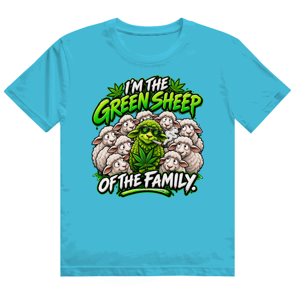 Heavy Cotton T-Shirt - Green Sheep of the Family | Division420®