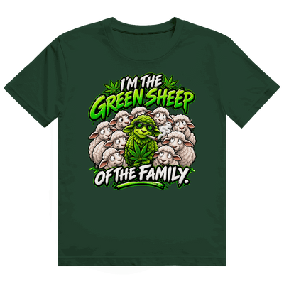 Heavy Cotton T-Shirt - Green Sheep of the Family | Division420®