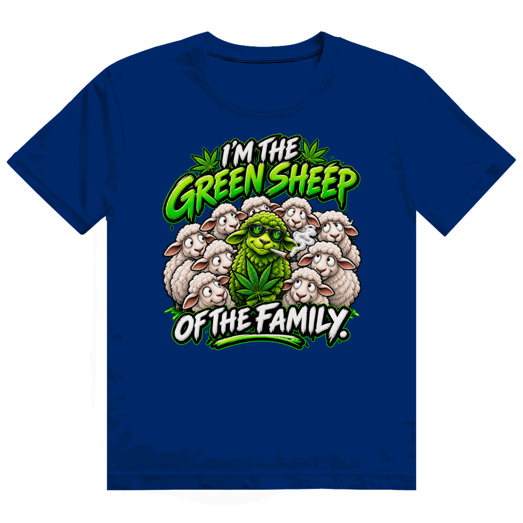 Heavy Cotton T-Shirt - Green Sheep of the Family | Division420®