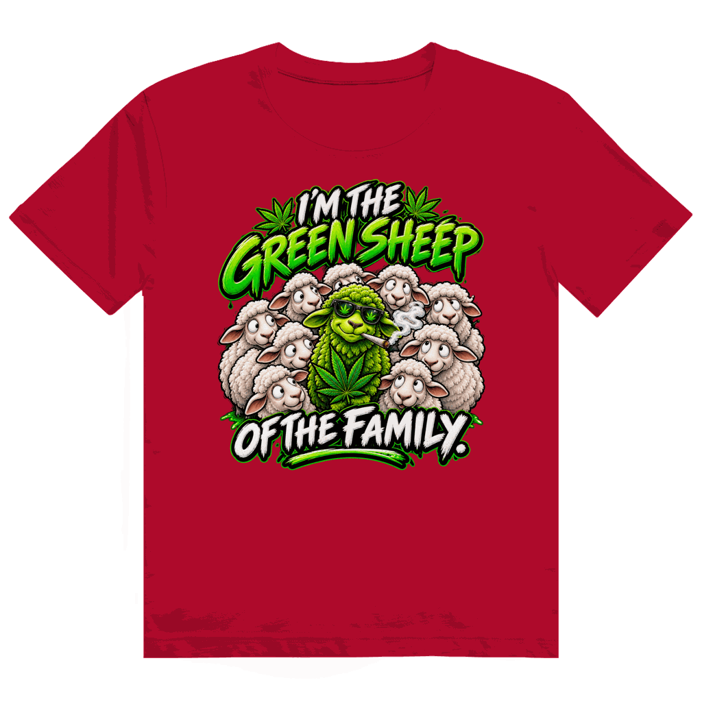 Heavy Cotton T-Shirt - Green Sheep of the Family | Division420®