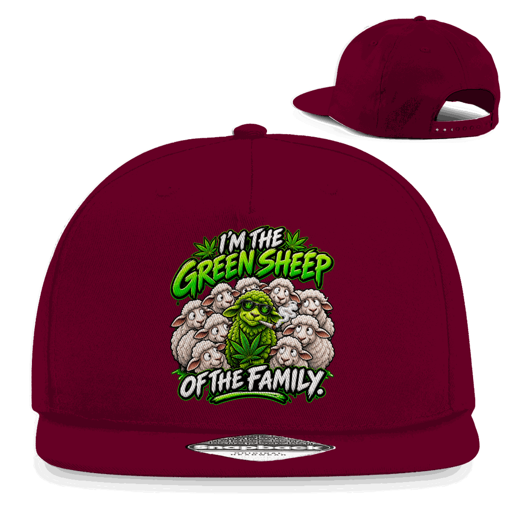 Snapback Rapper Cap - Green Sheep of the Family | Division420®