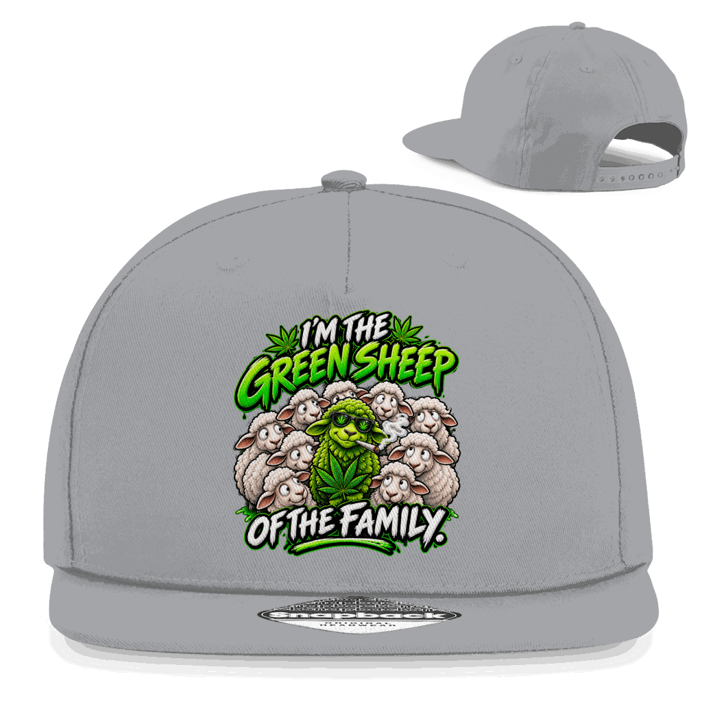 Snapback Rapper Cap - Green Sheep of the Family | Division420®
