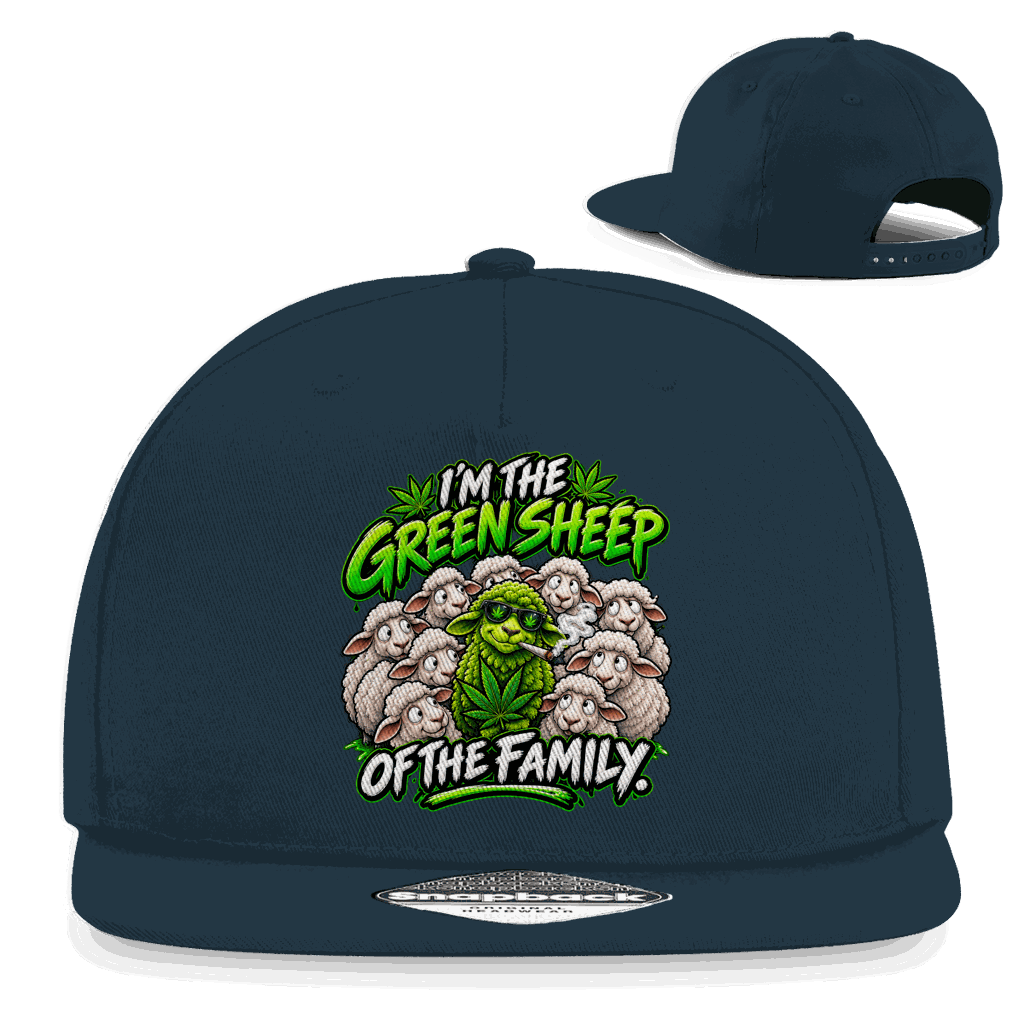 Snapback Rapper Cap - Green Sheep of the Family | Division420®