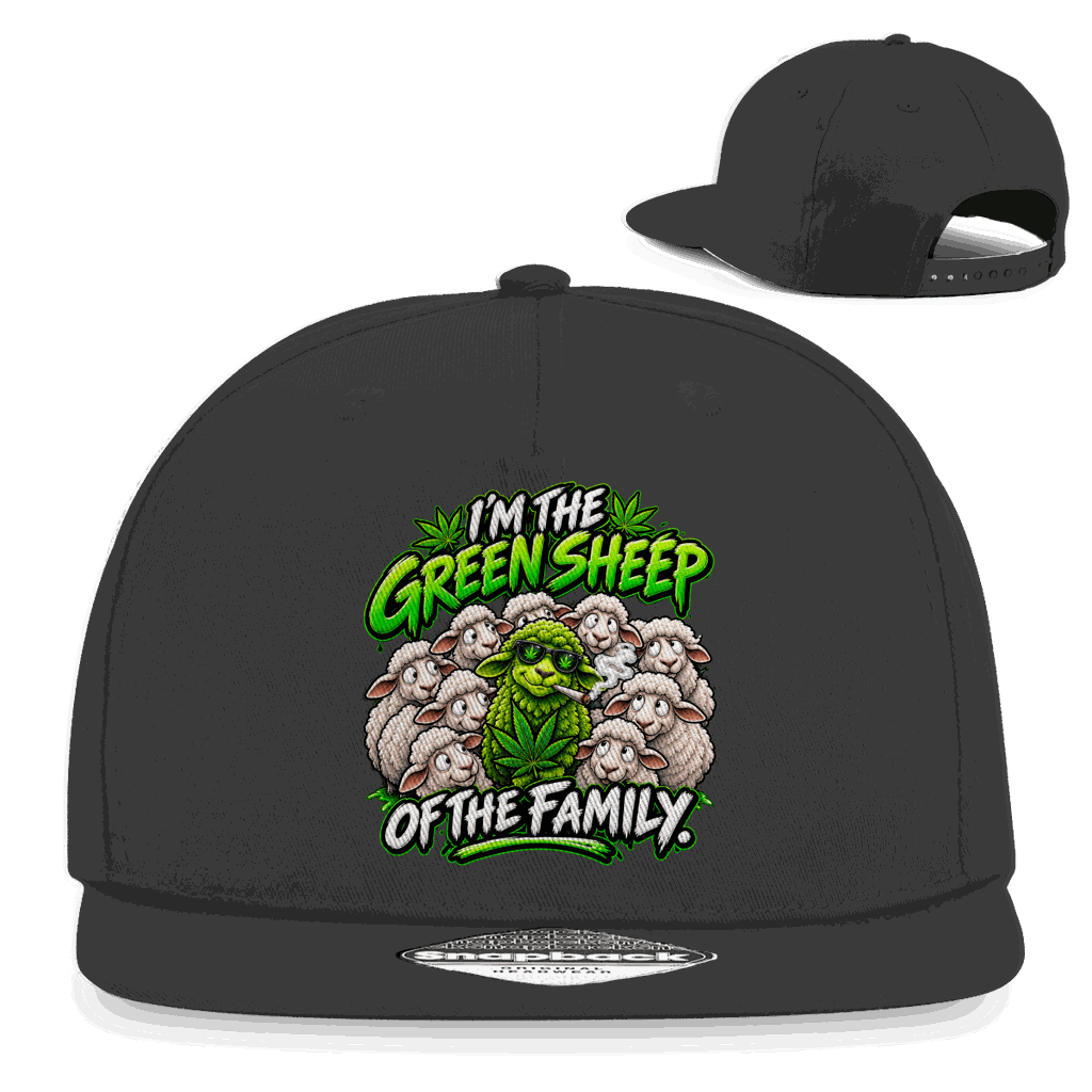 Snapback Rapper Cap - Green Sheep of the Family | Division420®